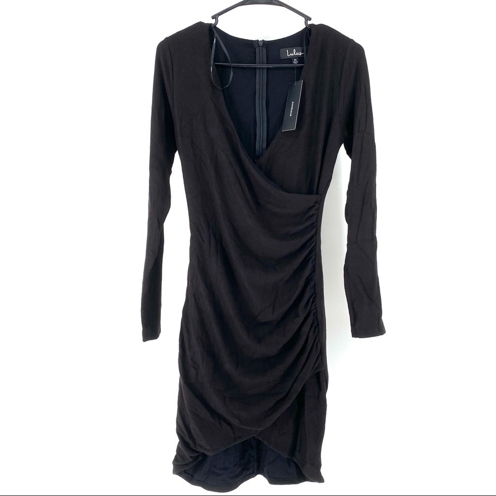 Lulus Women's Ruched Long Sleeve Bodycon Dress - M